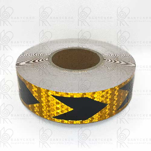 شبرنگ لانه زنبوری فلش دار مشکی و طلایی (5cm×45m)