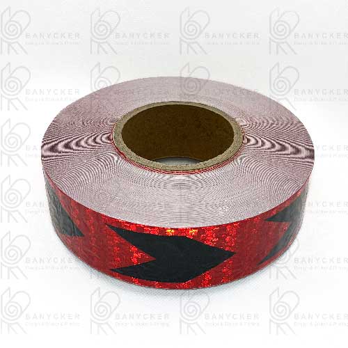 شبرنگ لانه زنبوری فلش دار مشکی و قرمز (5cm×45m)