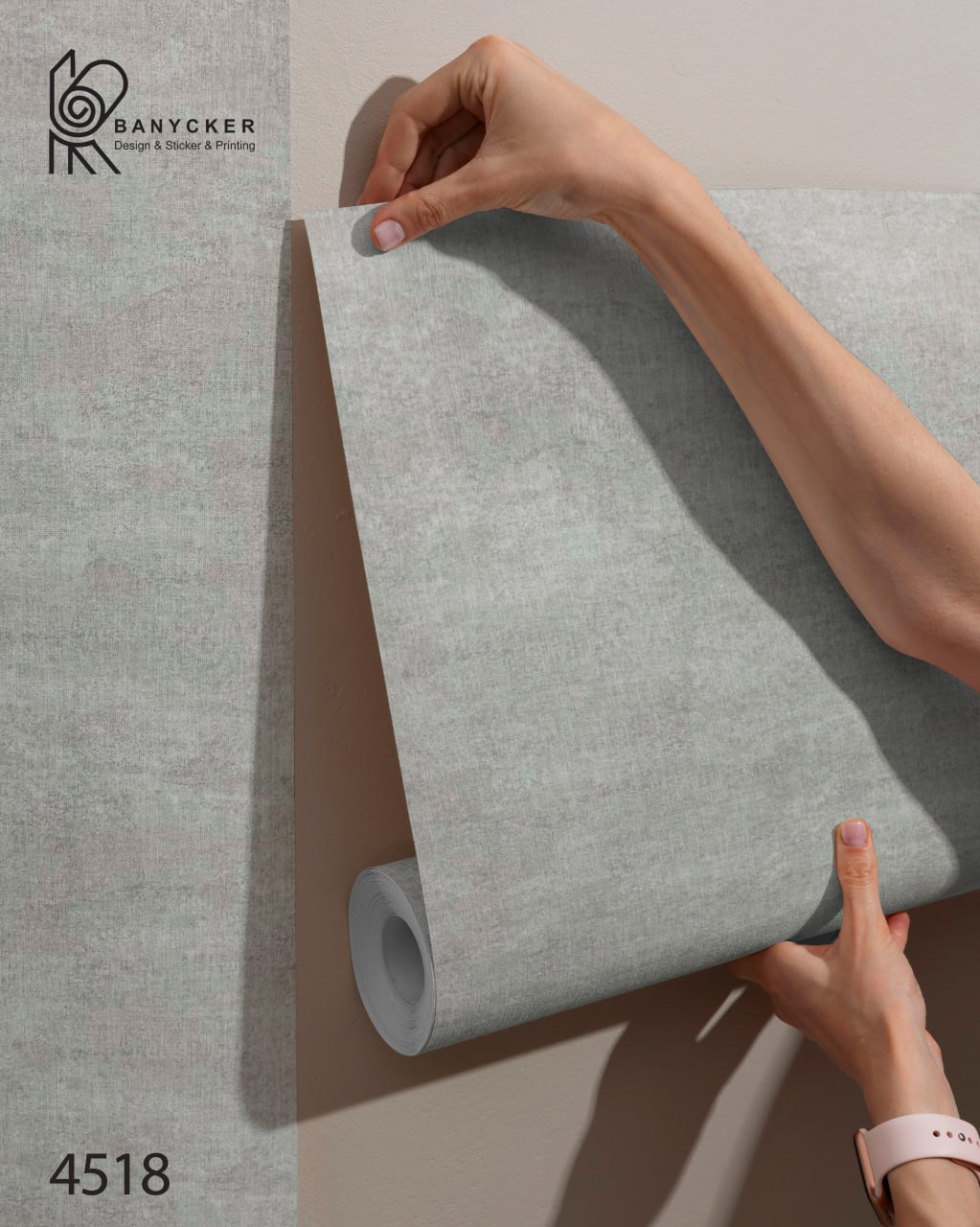 برچسب کابینت طرح کتان کد 4518 عرض 60