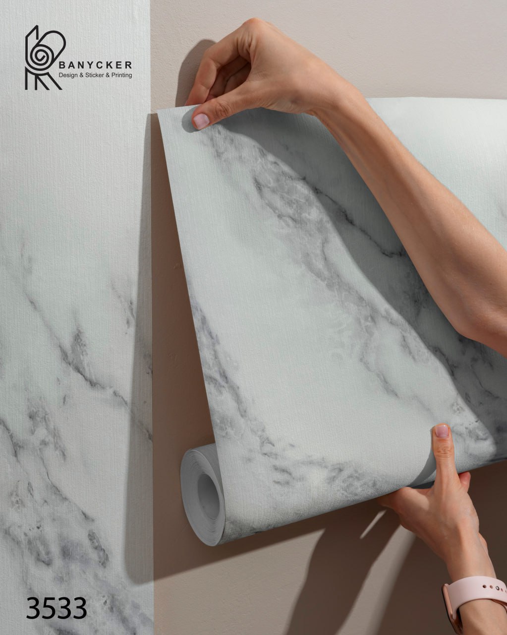 برچسب کابینت طرح سنگ کد 3533 عرض 60