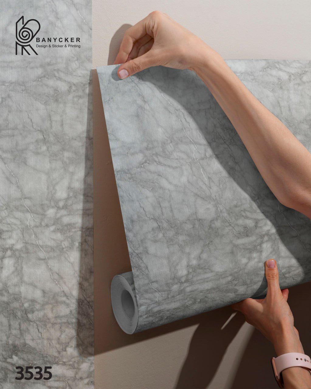 برچسب کابینت طرح سنگ کد 3535 عرض 60