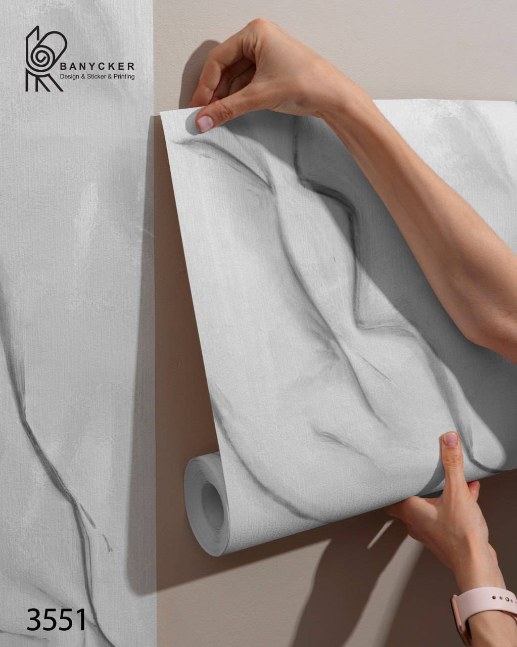 برچسب کابینت طرح سنگ کد 3551 عرض 60