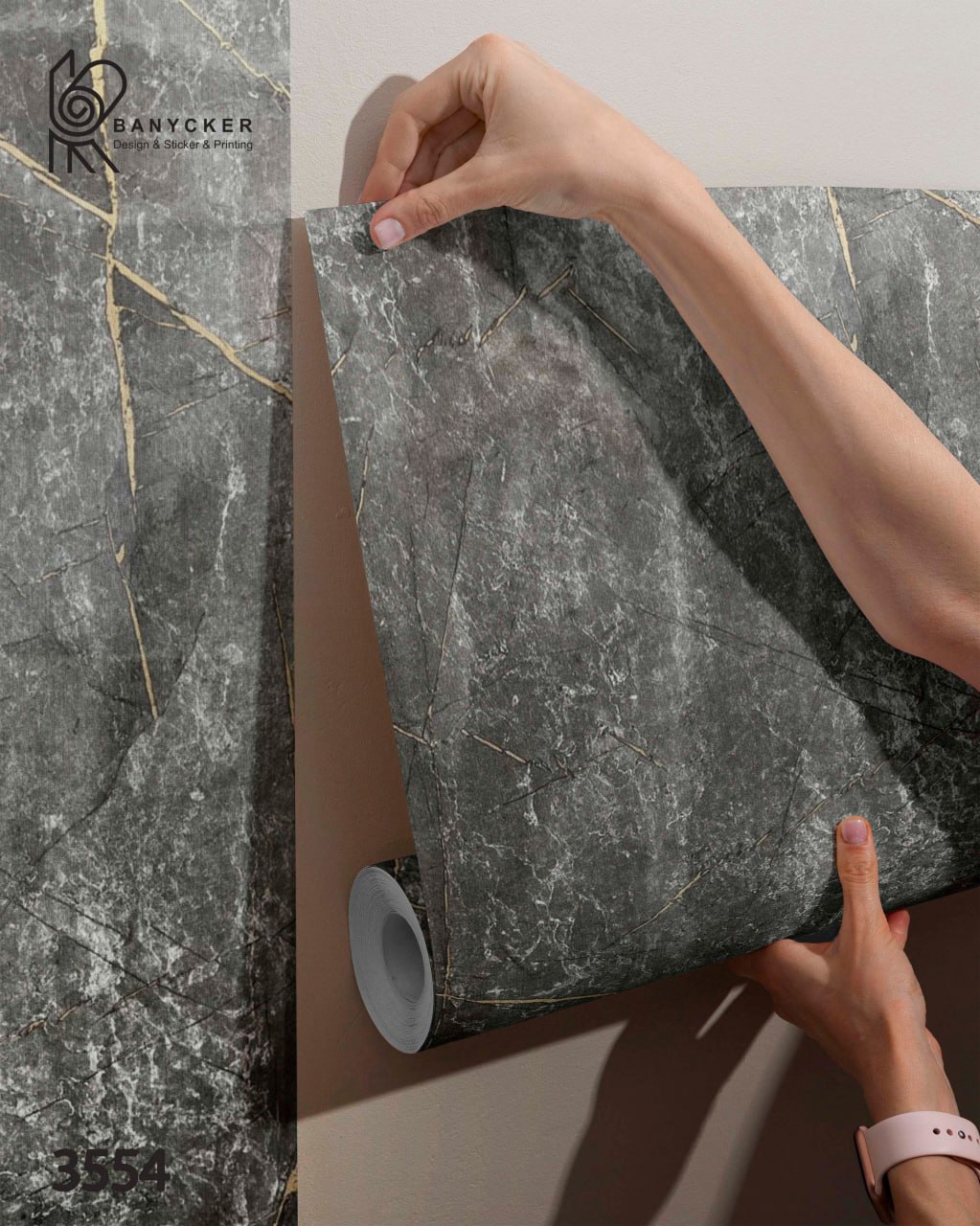 برچسب کابینت طرح سنگ کد 3554 عرض 60