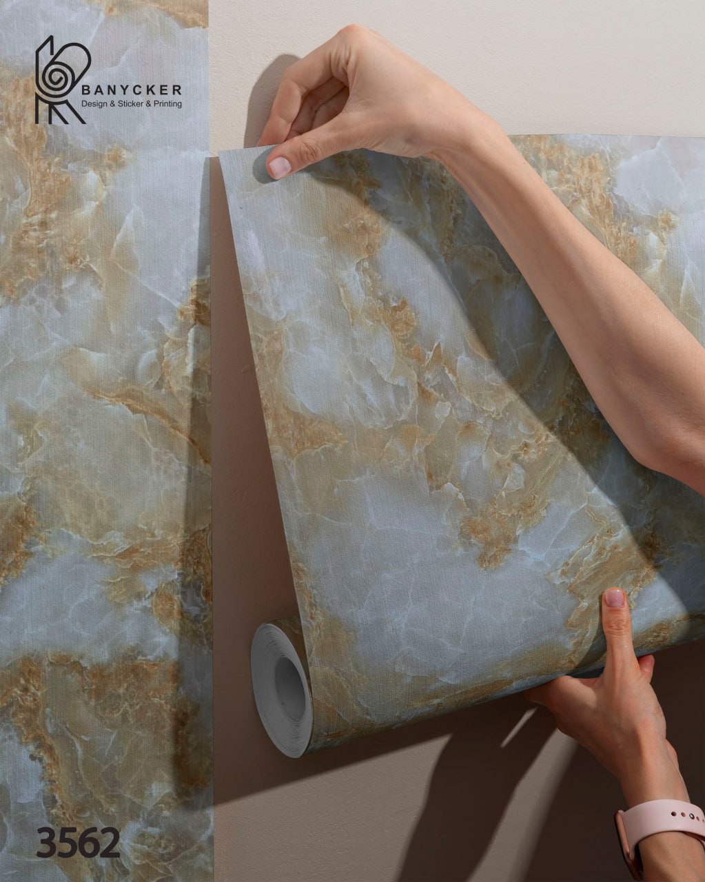 برچسب کابینت طرح سنگ کد 3562 عرض 60