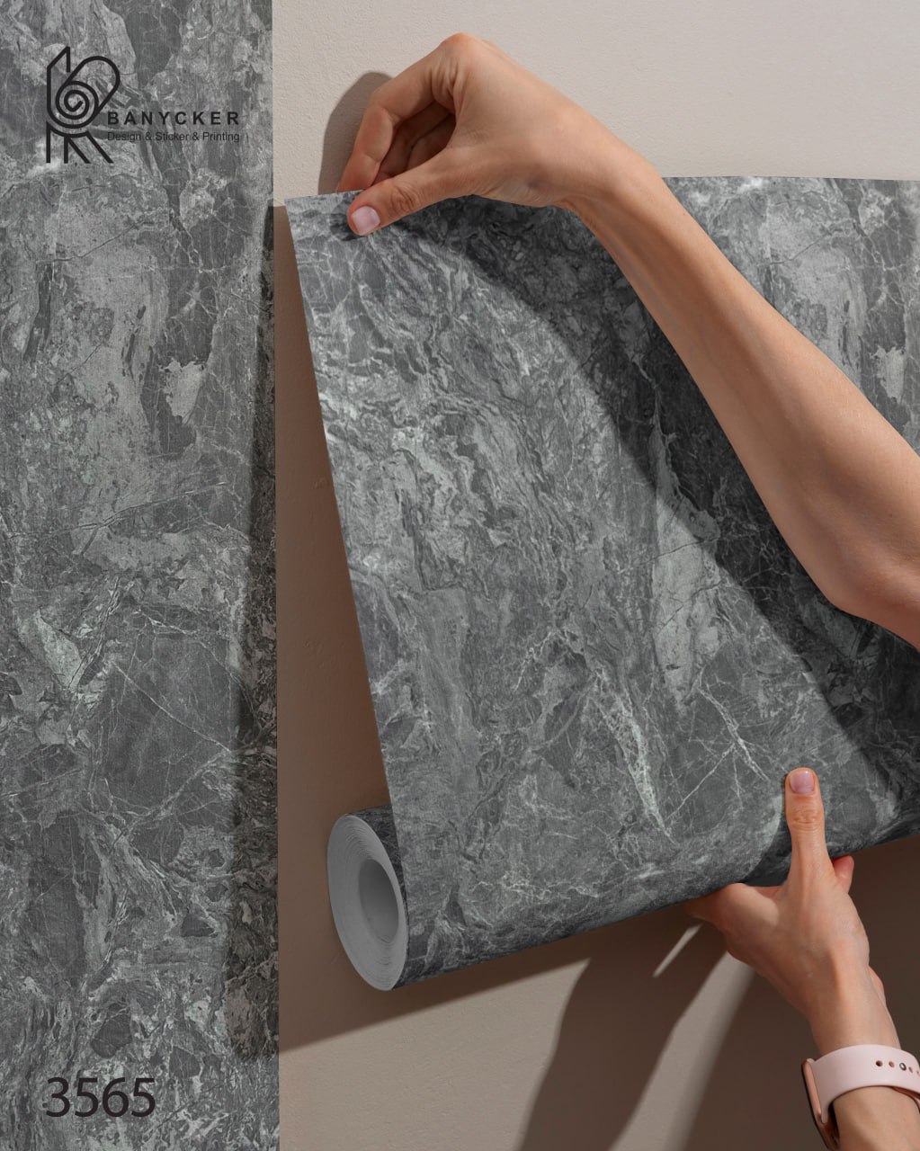 برچسب کابینت طرح سنگ کد 3565 عرض 60