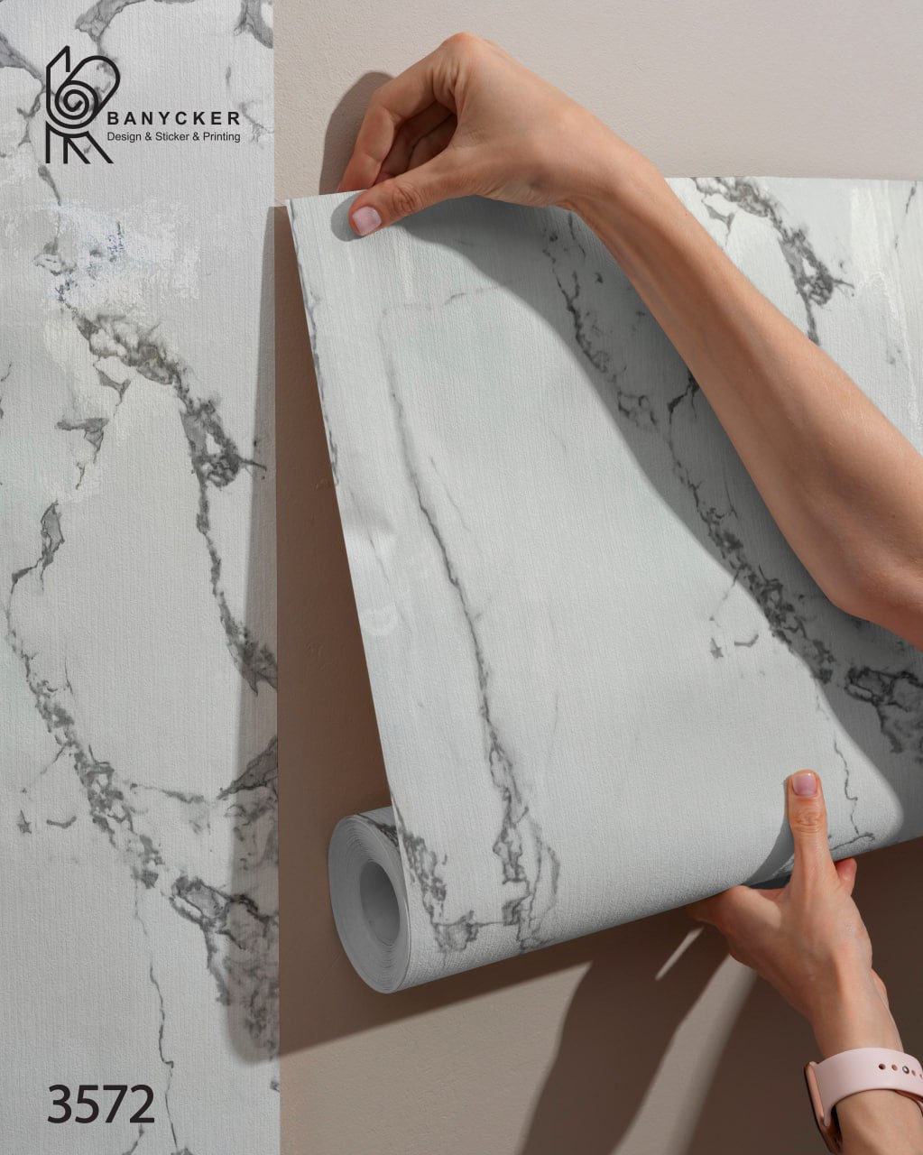 برچسب کابینت طرح سنگ کد 3572 عرض 60