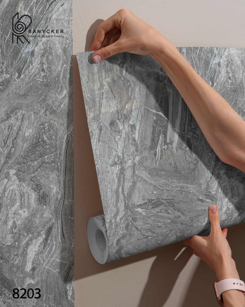 برچسب کابینت طرح سنگ کد 8203 عرض 60