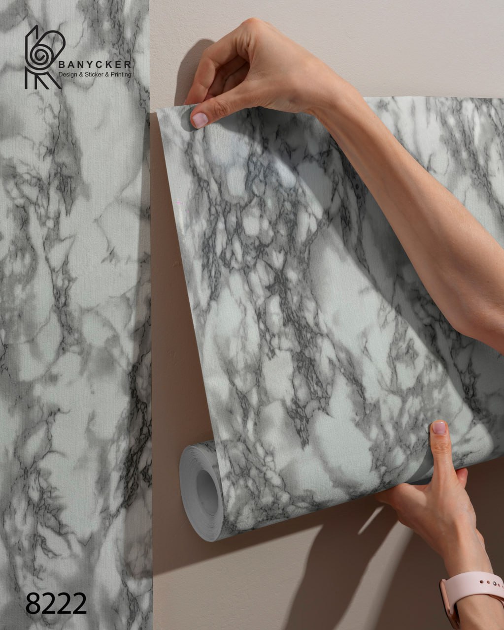 برچسب کابینت طرح سنگ کد 8222 عرض 60