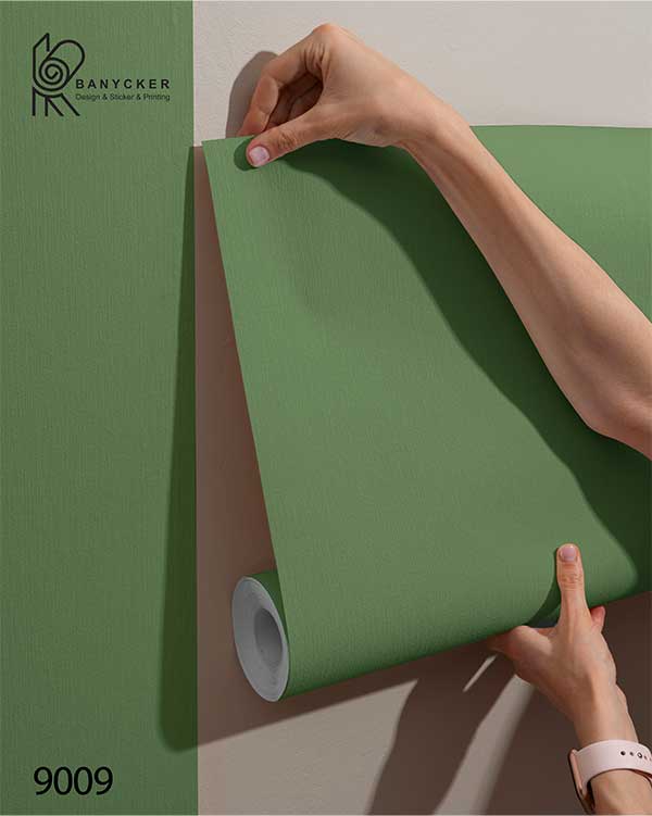 برچسب کابینت طرح چرم نقطه ای کد 9009 رنگ سبز صدری