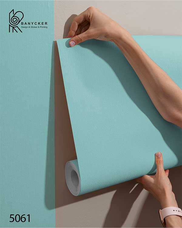 برچسب کابینت طرح چرم نقطه ای کد 5061 رنگ سبز آبی