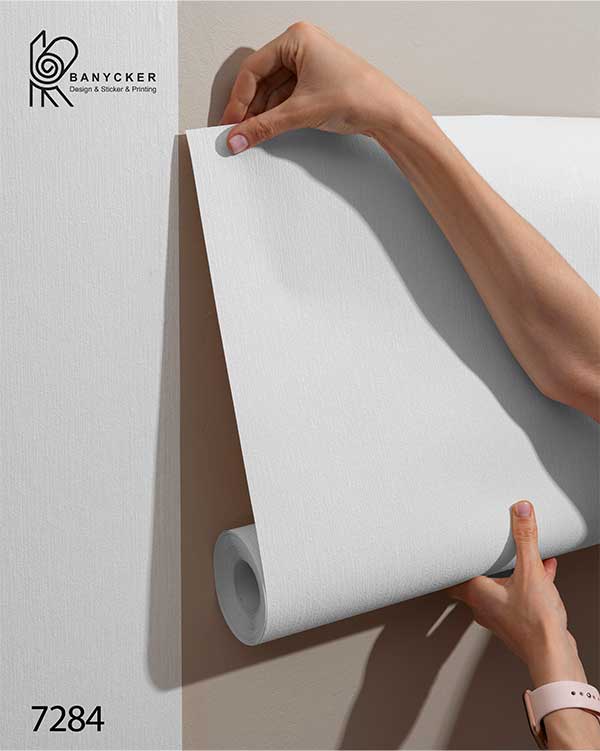 برچسب کابینت طرح چرم کد 7284 رنگ سفید