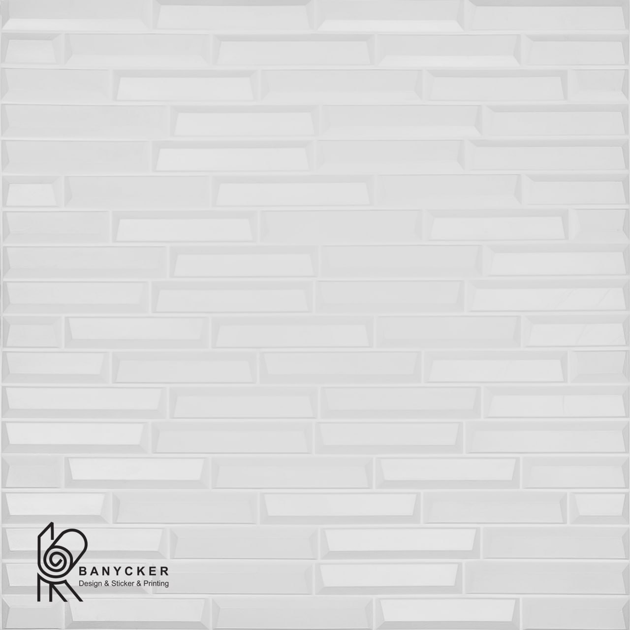 برچسب دیواری فومی طرح شمس رنگ سفید کد P010