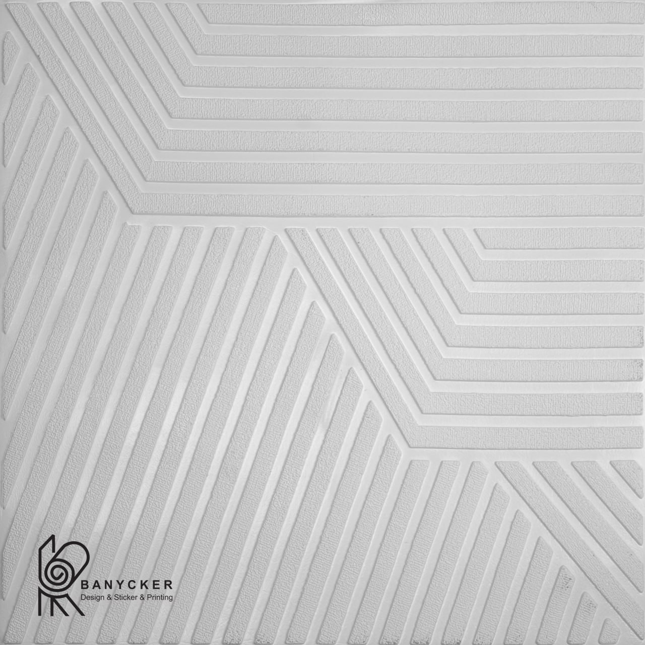 برچسب دیواری فومی طرح ترمو رنگ سفید کد T010